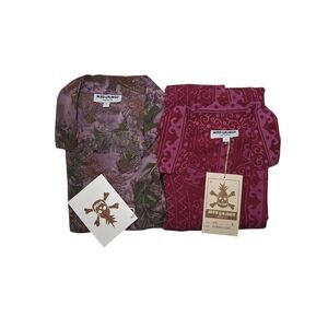 Mad Gringo Women's Lot Of 2 Small Hawaiian Shirts NEW WITH TAGS Button Up